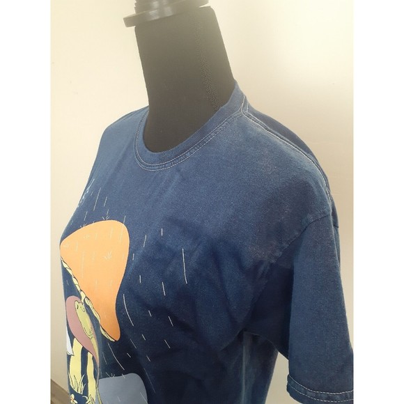 Frog Mushroom T-Shirt Enjoy Life Blue Women S Hot Topic Graphic SOLD ON EBAY - Picture 8 of 9